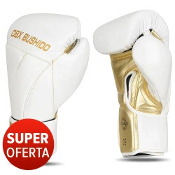 OFERTA SPECJALNA! PRZECZYTAJ OPIS! - Rękawice bokserskie PREMIUM ze skóry naturalnej "HAMMER - WHITE 8 oz