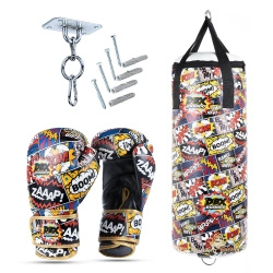 Zestaw Cartoon Red Worek + rękawice - 70 cm 10 kg| DBX Bushido