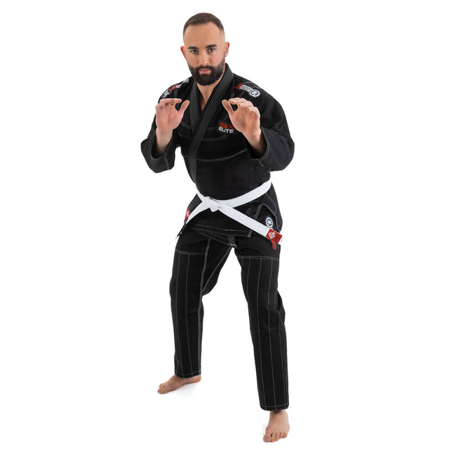  OFERTA SPECJALNA! PRZECZYTAJ OPIS! - Kimono / GI do treningu BJJ - Czarne DBX ELITE A3 + PAS