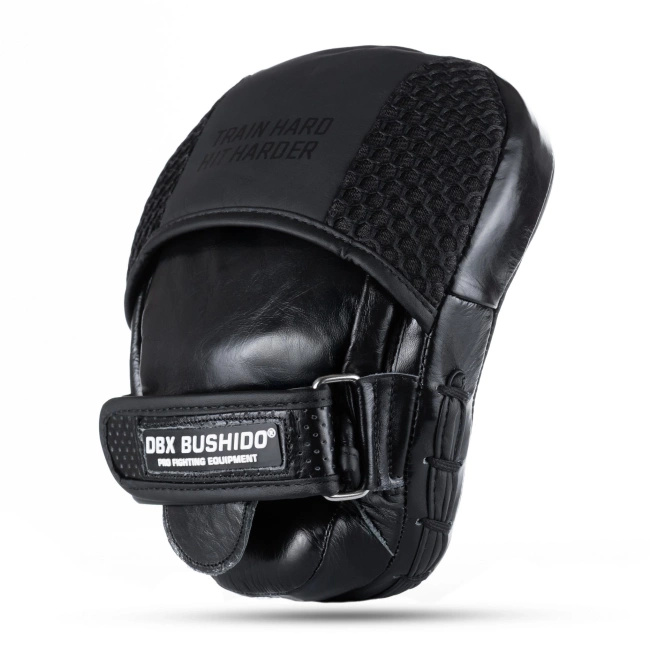 Mini Łapy trenera ze skóry naturalnej | Black Leather | Zestaw 2 sztuk | DBX Bushido