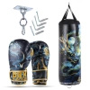 Zestaw bokserski dla dzieci Dragon 75x25cm PUSTY Worek + rękawice 6oz | DBX Bushido