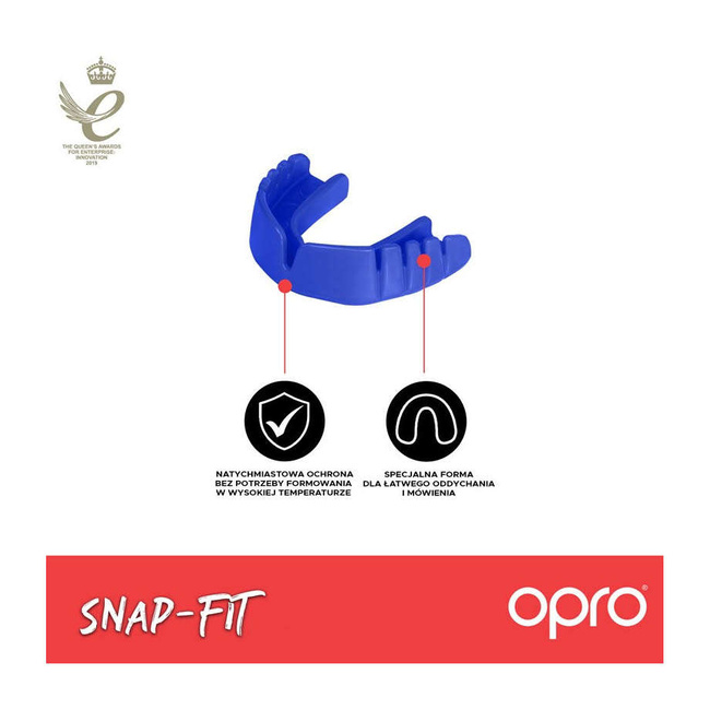 Dla dzieci: Ochraniacz na zęby firmy Opro + pudełko - czarny - UFC Snap Fit
