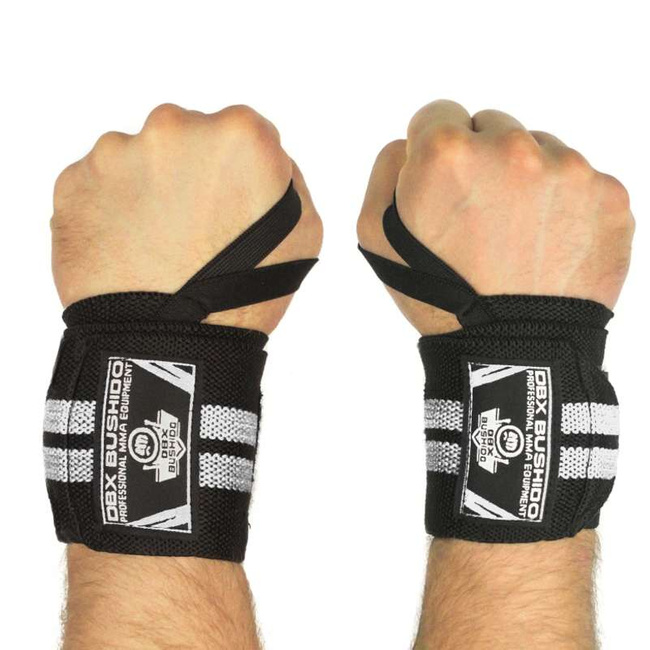 Elastyczne usztywniacze / ściągacze nadgarstka | Black/White | DBX Bushido
