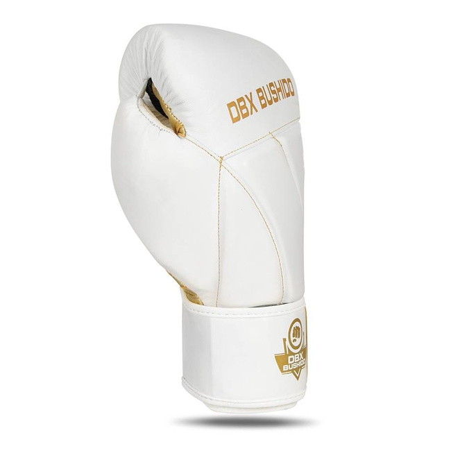 OFERTA SPECJALNA! PRZECZYTAJ OPIS! - Rękawice bokserskie PREMIUM ze skóry naturalnej "HAMMER - WHITE 8 oz