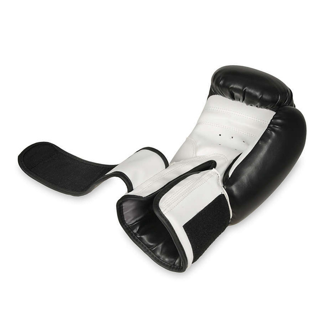  Rękawice Bokserskie Sparingowe Czarno-Białe ARB-407a 8 OZ 