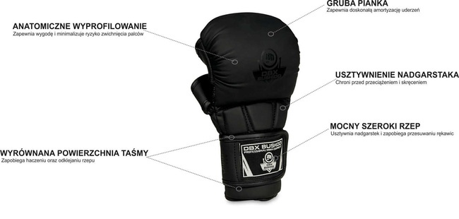 Rękawice MMA sparingowe XL - Black Master - Valor Series