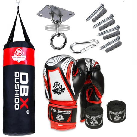 80 cm / 15 kg - Zestaw Bokserski dla Dzieci DBX Junior Czerwony