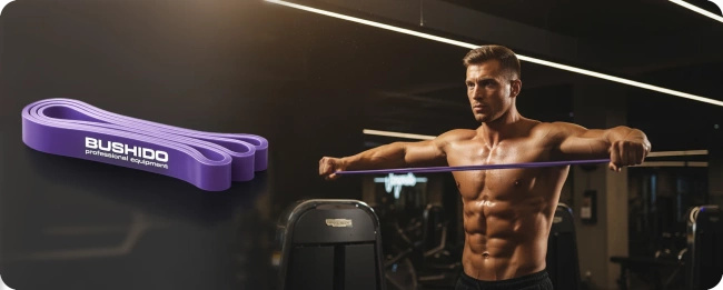 Power Band 32 - Wzmocniona Guma Treningowa DBX BUSHIDO FIOLETOWA 16-39 KG