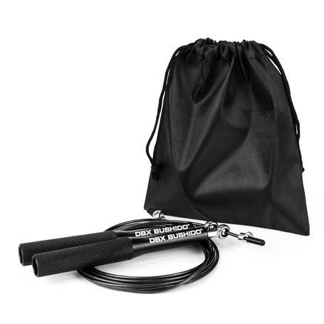 Aluminiowa skakanka ze stalową linką DBX Pro Black + pokrowiec 