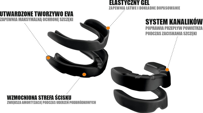 Żelowy ochraniacz na zęby + pudełko - Kły | GelTech | DBX Bushido