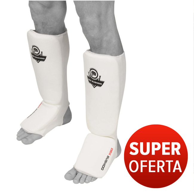 OFERTA SPECJALNA! PRZECZYTAJ OPIS! - Elastyczne ochraniacze na piszczele ARP-2107 - białe - L