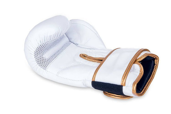 OFERTA SPECJALNA! PRZECZYTAJ OPIS! - RĘKAWICE BOKSERSKIE ZE SKÓRY- BUSHIDO - BIAŁE 10 OZ Model: Spirit