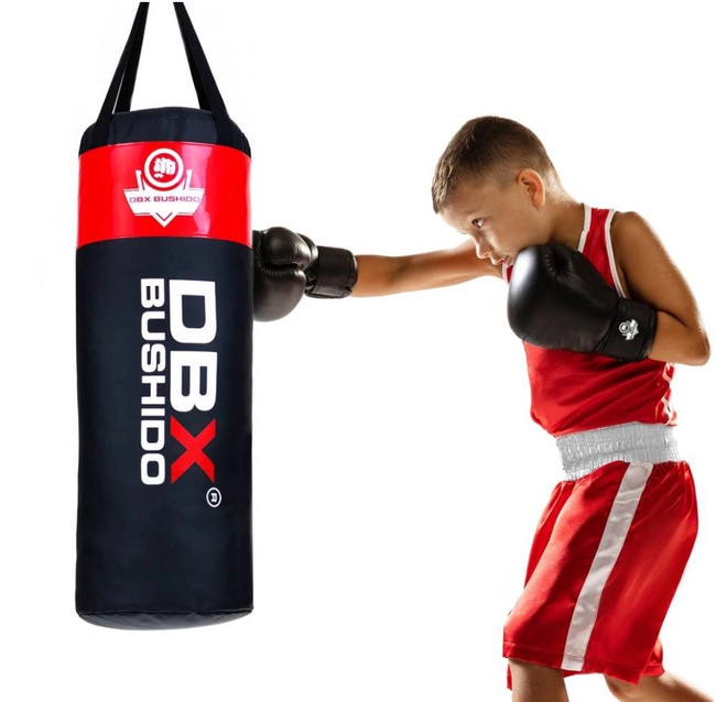 80 cm / 15 kg - Worek Bokserski + Rękawice + Piłka bokserska Zestaw na prezent dla Dzieci DBX Junior  | DBX Bushido
