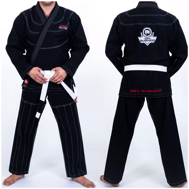  OFERTA SPECJALNA! PRZECZYTAJ OPIS! - Kimono / GI do treningu BJJ - Czarne DBX ELITE A3 + PAS