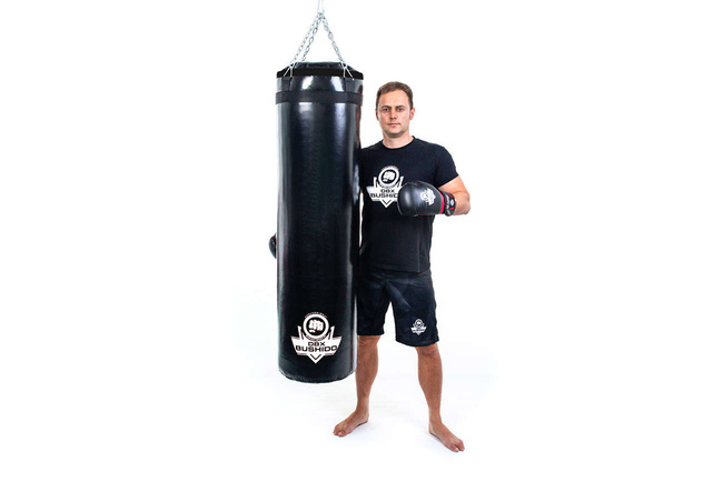 140 cm / 40 kg - Zestaw bokserski  GymPro 140c - worek treningowy + rękawice boskerskie + mocowanie + owijki 