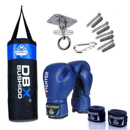 80 cm / 15 kg - Zestaw Bokserski dla Dzieci DBX Junior Niebieski