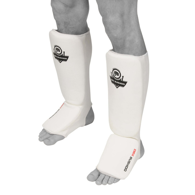 OFERTA SPECJALNA! PRZECZYTAJ OPIS! - Elastyczne ochraniacze na piszczele L - Shinrage White