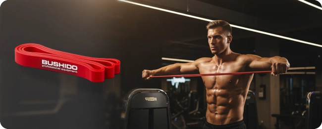 Power Band  13 - Wzmocniona Guma Treningowa DBX BUSHIDO CZERWONA 7-16 KG