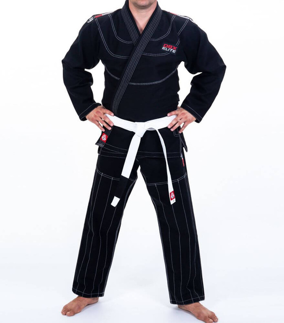  OFERTA SPECJALNA! PRZECZYTAJ OPIS! - Kimono / GI do treningu BJJ - Czarne DBX ELITE A3 + PAS