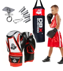 80 cm / 15 kg - Zestaw Bokserski dla Dzieci DBX Junior Czerwony