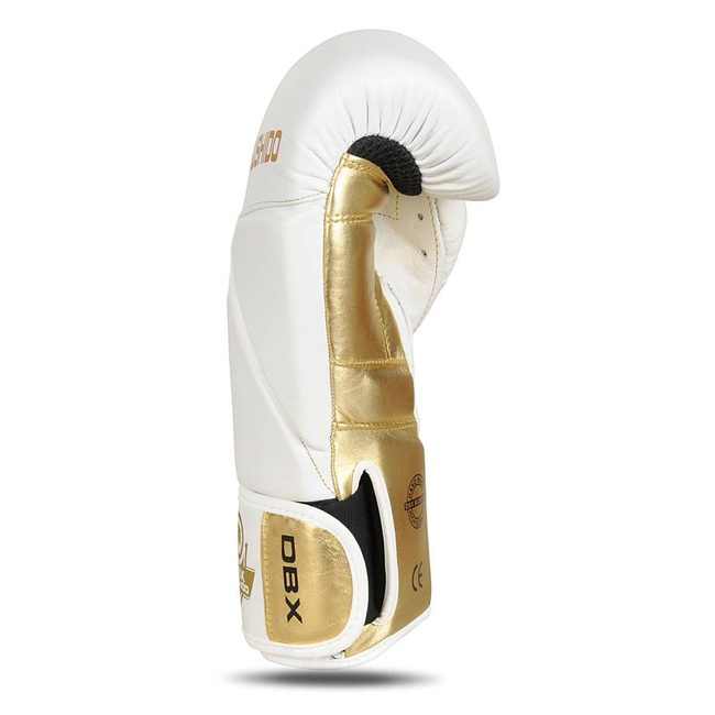 OFERTA SPECJALNA! PRZECZYTAJ OPIS! - Rękawice bokserskie PREMIUM ze skóry naturalnej "HAMMER - WHITE 8 oz