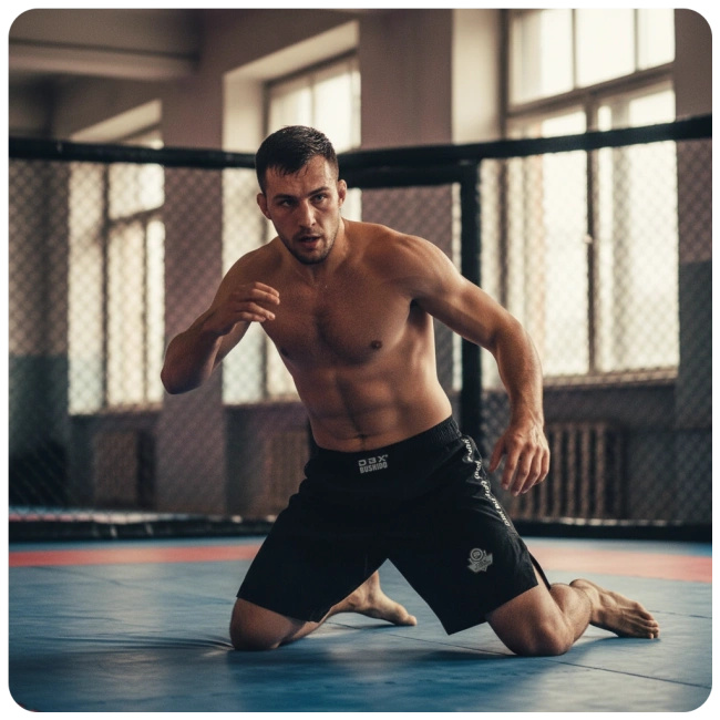 Spodenki Shorty MMA czarne DBX Bushido