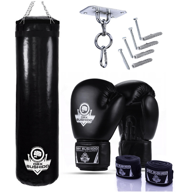 140 cm / 40 kg - Zestaw bokserski GymPro140c - worek treningowy + rękawice boskerskie + mocowanie + owijki 