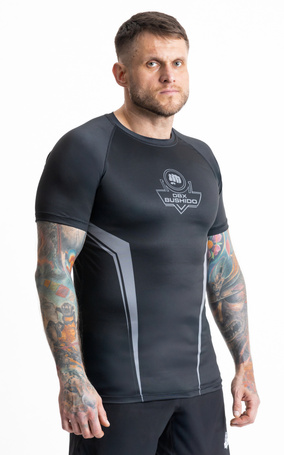 Rashguard szary krótki rękaw logo DBX Bushido