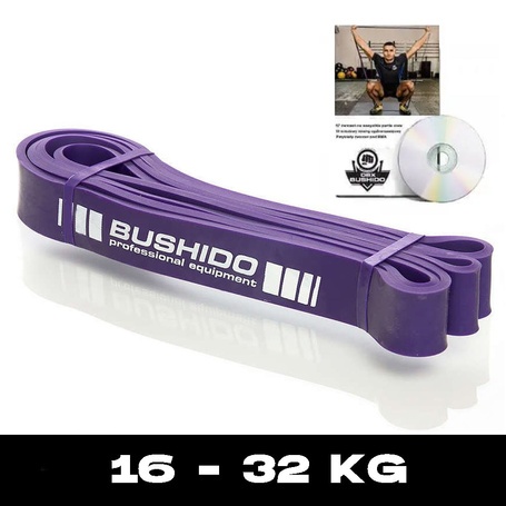 Power Band 32 - Wzmocniona Guma Treningowa DBX BUSHIDO FIOLETOWA 16-39 KG