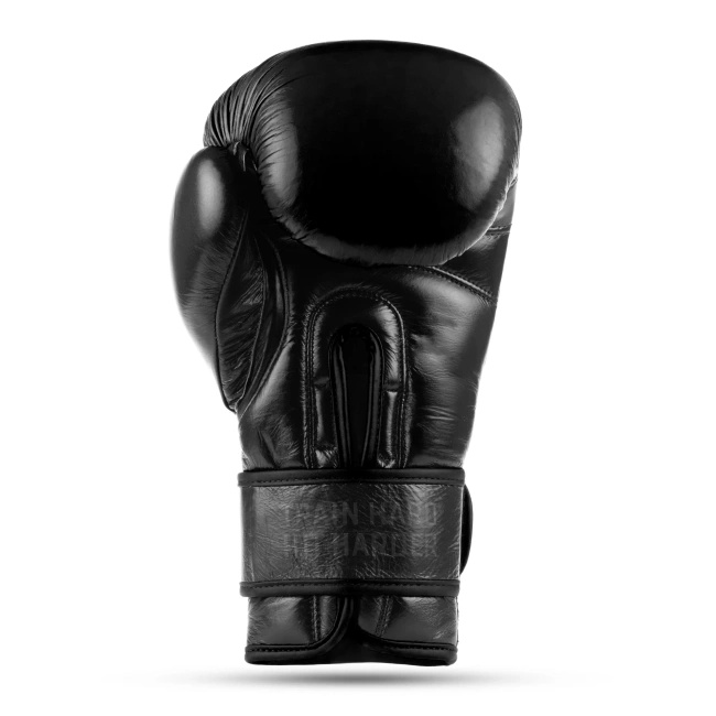 Rękawice bokserskie ze skóry naturalnej Warrior BLACK | DBX Bushido