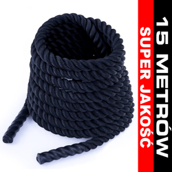Lina Treningowa - Power Rope  Battle Rope Polyester- Nylon 40mm 15M