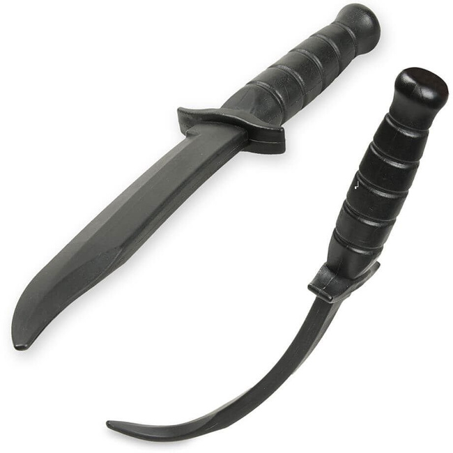 Gumowy nóż treningowy atrapa noża , czarny  - ARW-5051