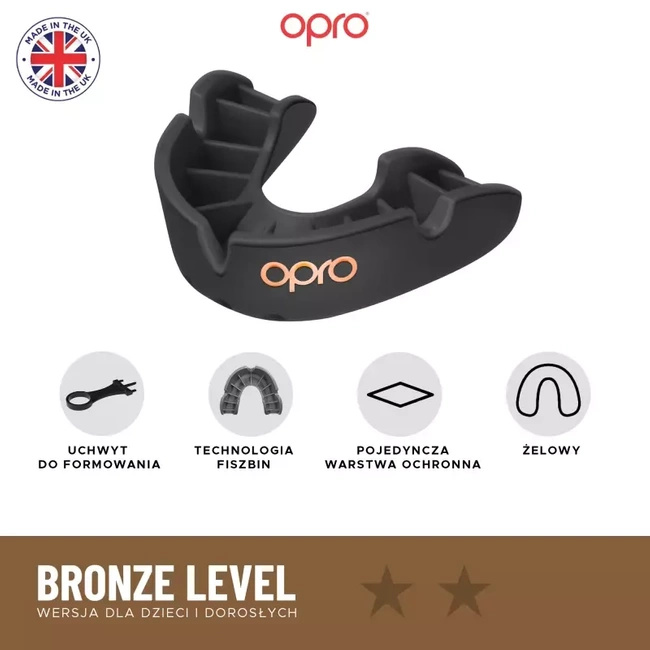 Ochraniacz na zęby firmy Opro + pudełko - biały - UFC Bronze 