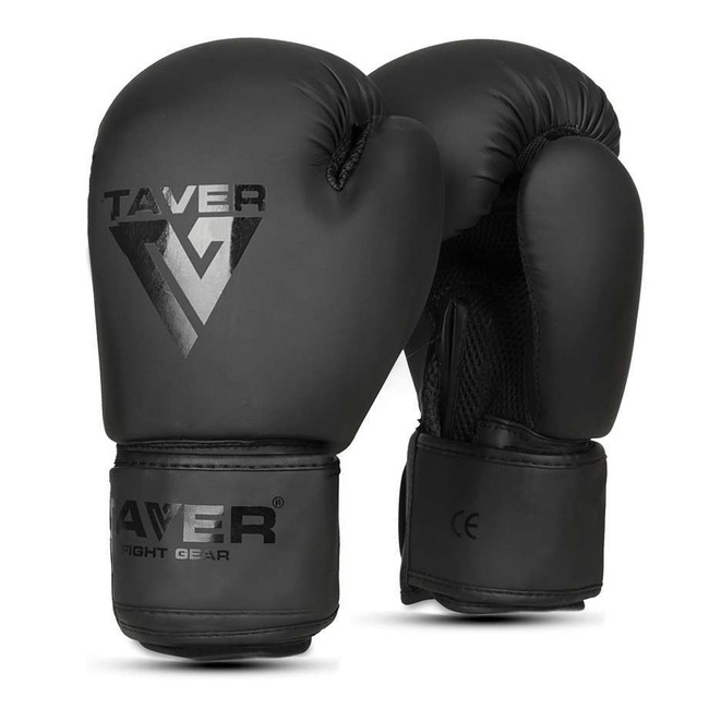 Rękawice bokserskie sparingowe TAVER Black 16oz