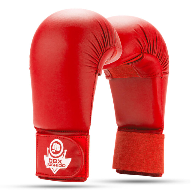Rękawice do karate WKF - napięstniki czerwone S